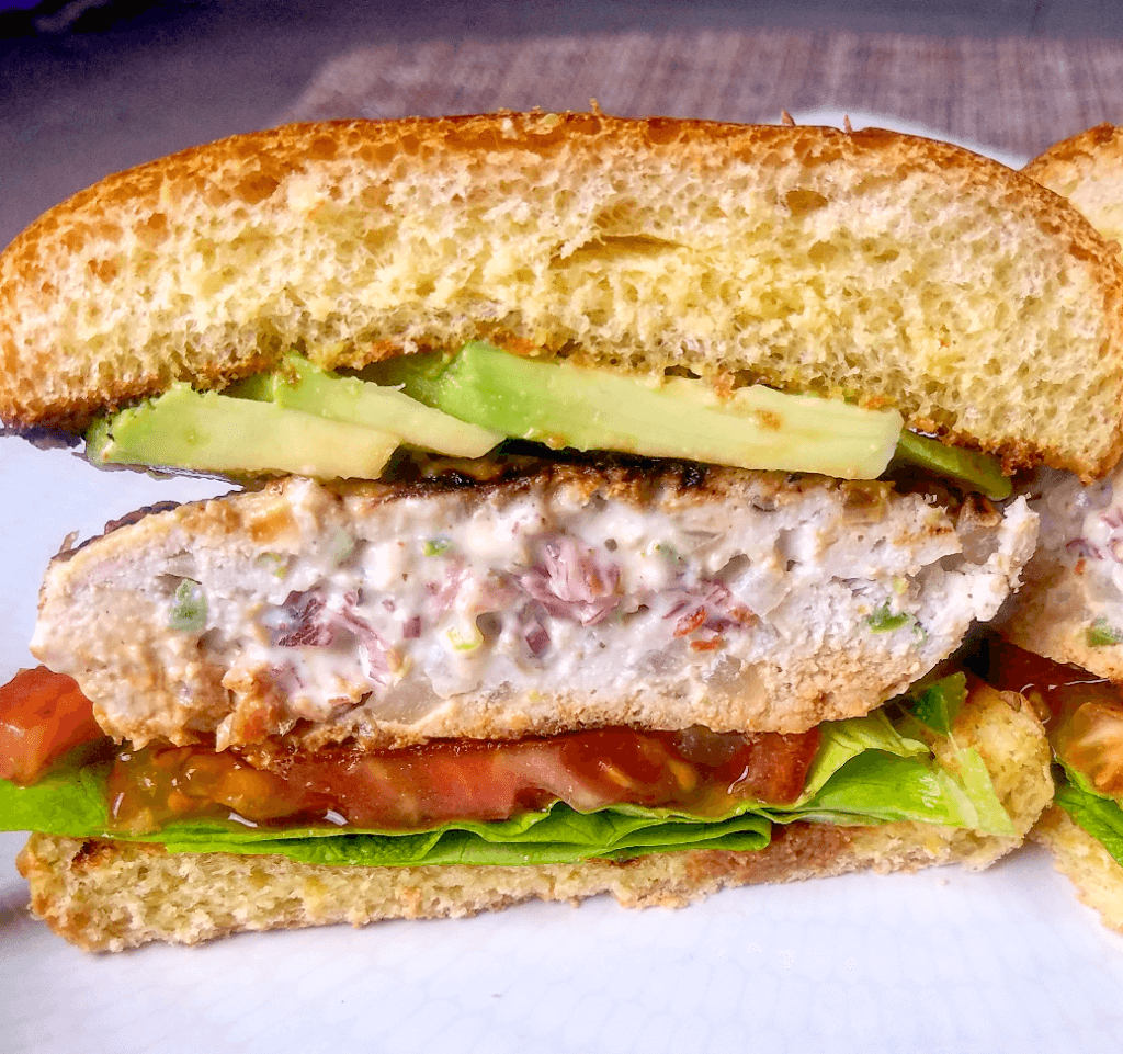 Jalapeno Popper Stuffed Turkey Burgers