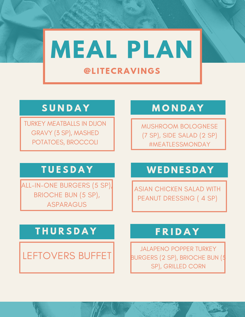 Menu Plan: May 5-11 - Lite Cravings