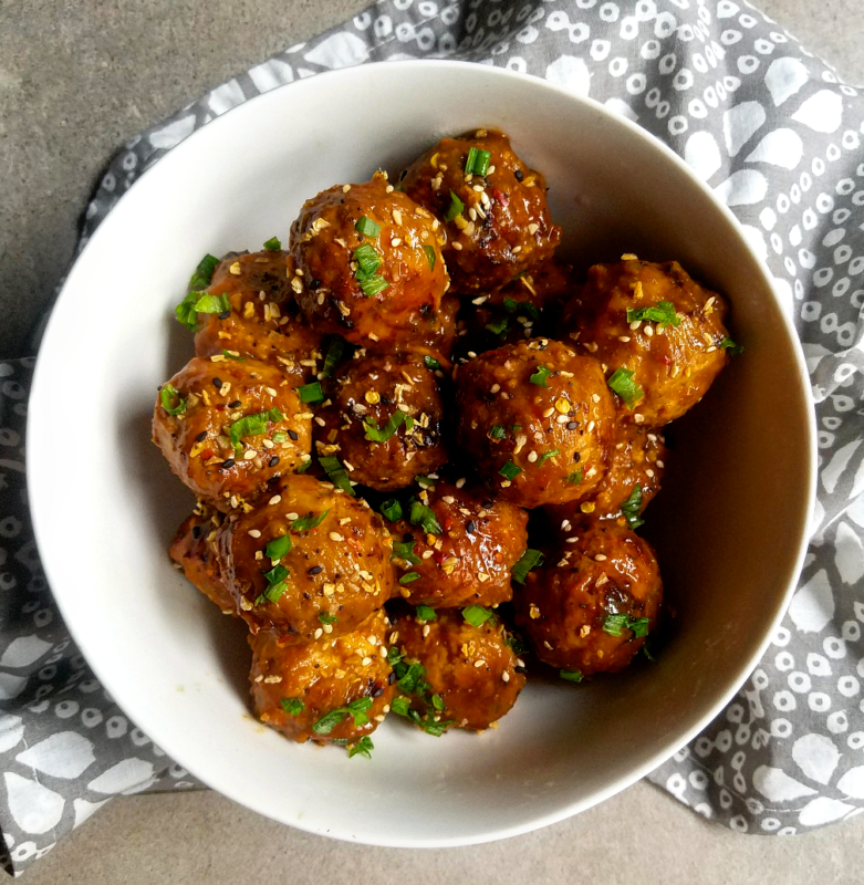 3 Ingredient Slow Cooker Pineapple Teriyaki Meatballs (Chicken, Beef, Pork,  or Veggie)