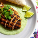 Put a South-American twist on your usual chicken dinner with this classic Peruvian-Style Chicken Breast with Green Sauce, altered a bit so I could lighten it up. You'll be blown away by the flavorful marinade and sauce!﻿