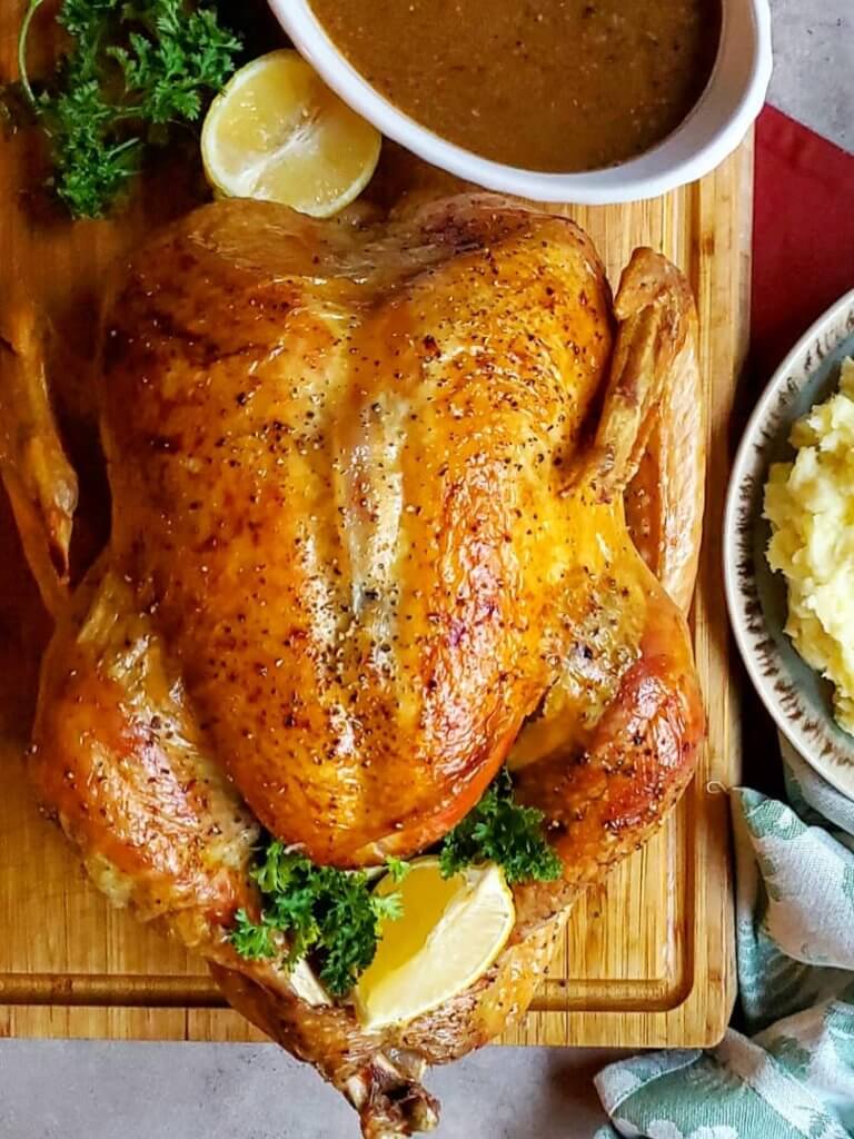 Air Fryer Whole Turkey Recipe and Gravy EASY