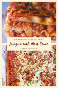 Lasagna with Meat Sauce | Lite Cravings | WW Recipes