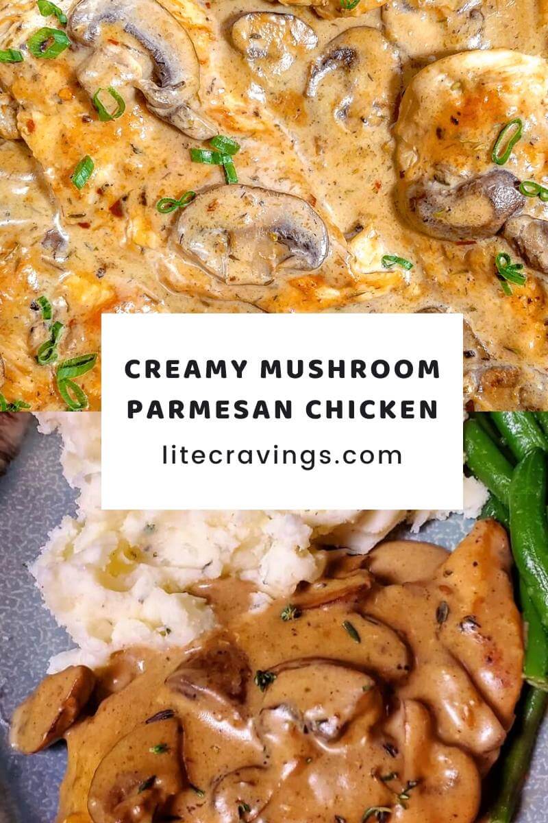 Creamy Mushroom Parmesan Chicken | Lite Cravings | WW Recipes