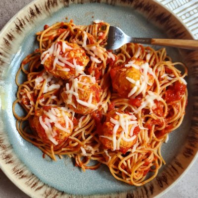 Chicken Parmesan Meatballs with Homemade Marinara