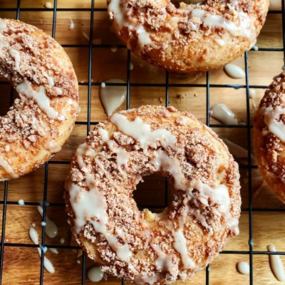 Cinnamon Roll Baked Donuts