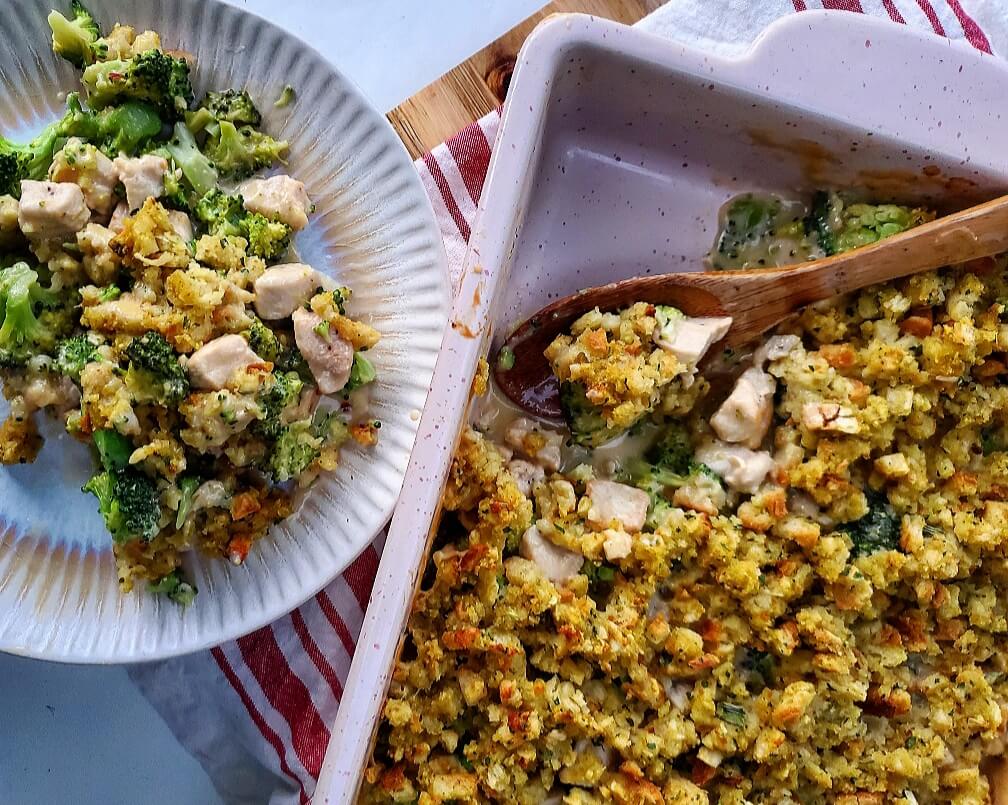 broccoli cheese chicken and stuffing
