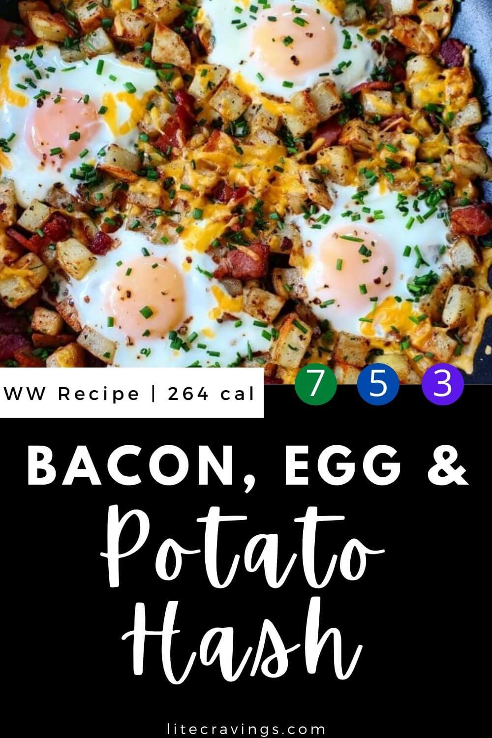 Bacon, Egg, and Potato Hash | Lite Cravings | WW Recipes