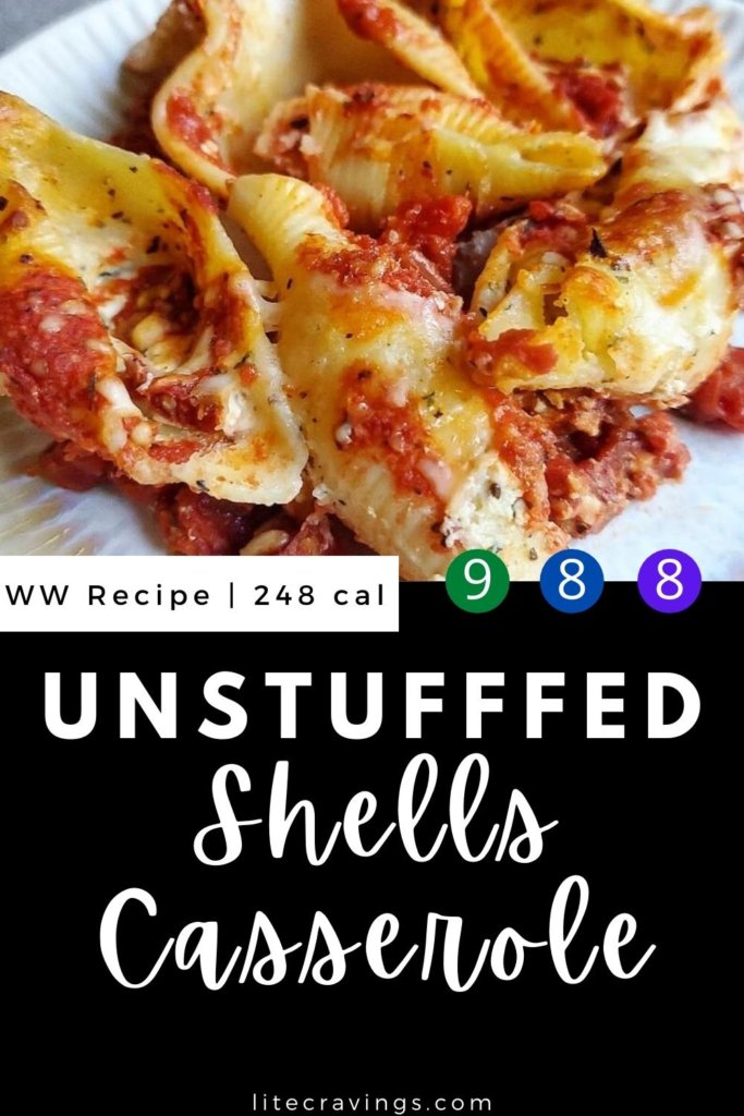 Unstuffed Shells Casserole Lite Cravings WW Recipes