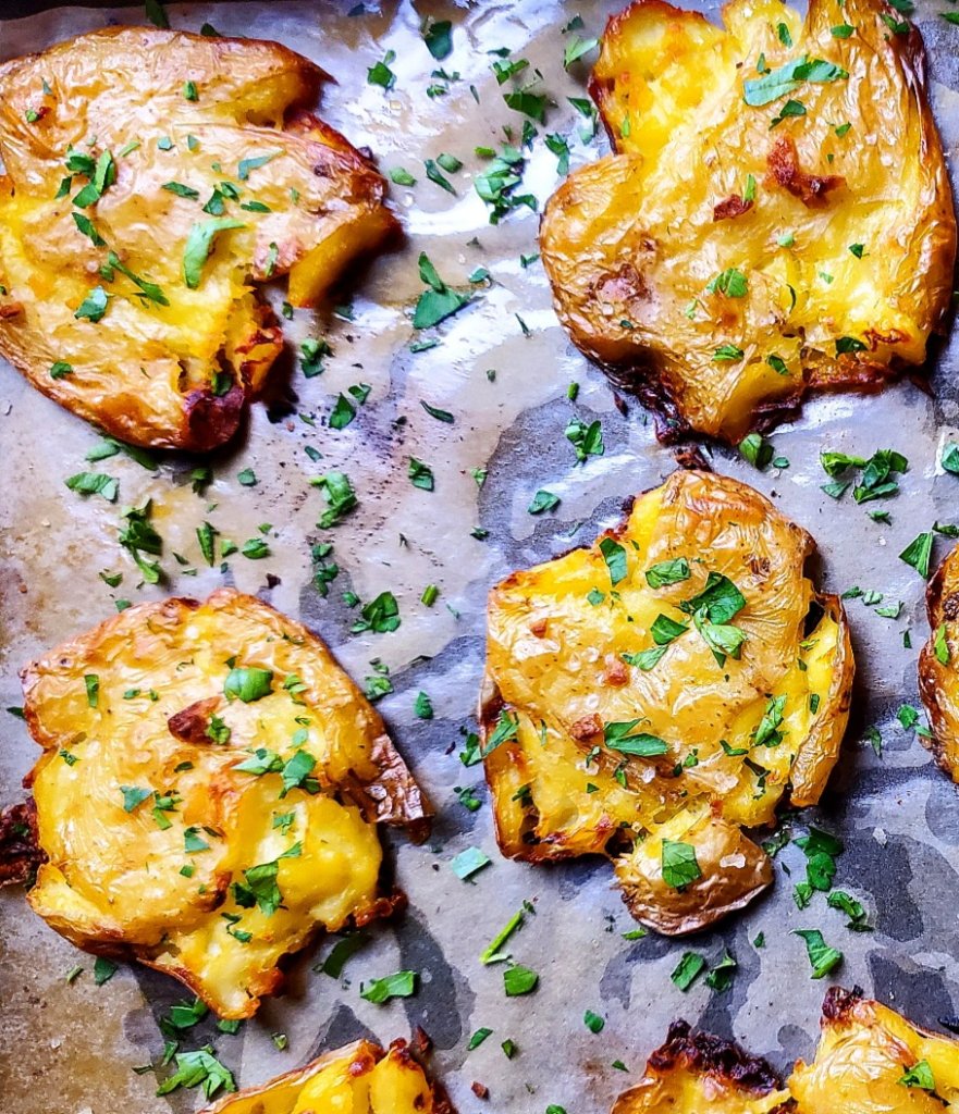 Crispy Golden Smashed Potatoes Recipe — Be Greedy Eats