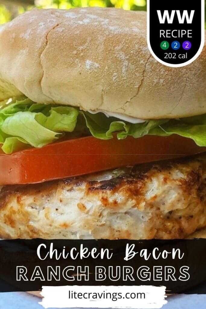 Chicken Bacon Ranch Burgers Lite Cravings WW Recipes