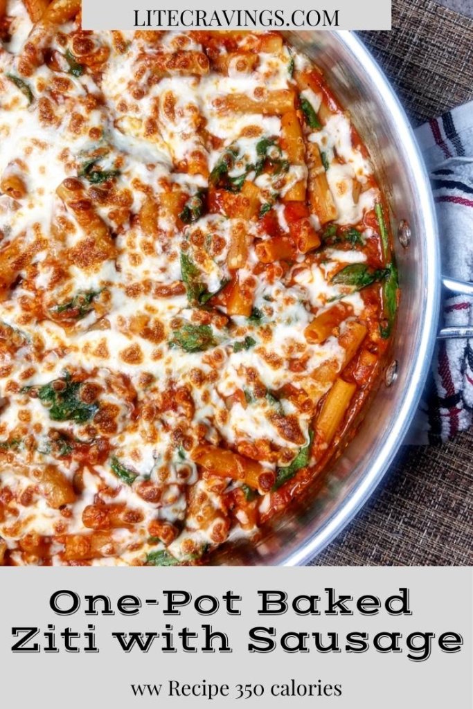 One-Pot Baked Ziti with Sausage - Lite Cravings