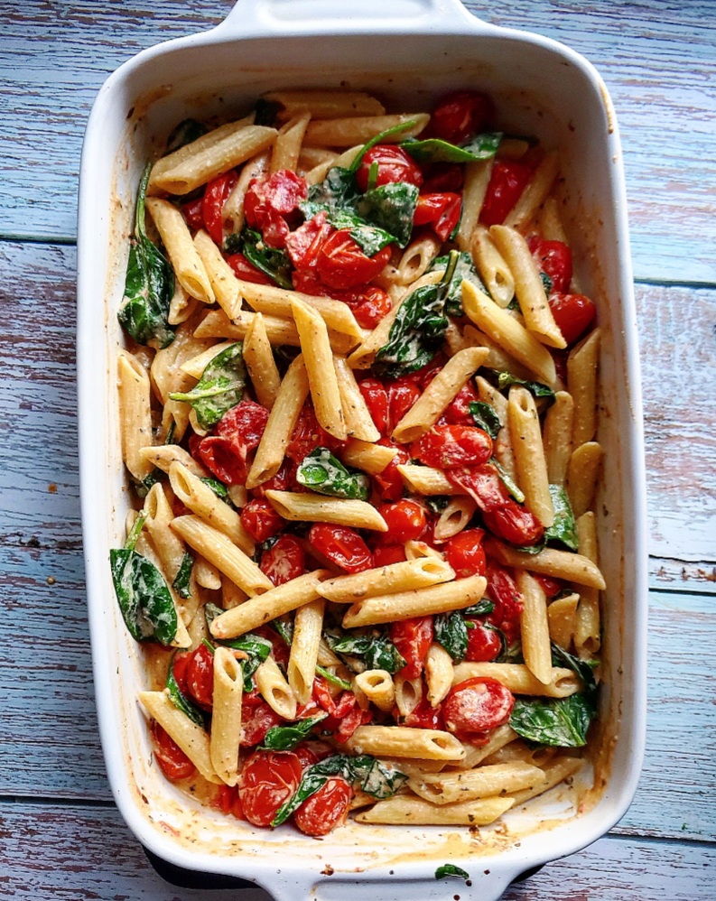 Baked Goat Cheese Pasta | Lite Cravings | Healthier Recipes