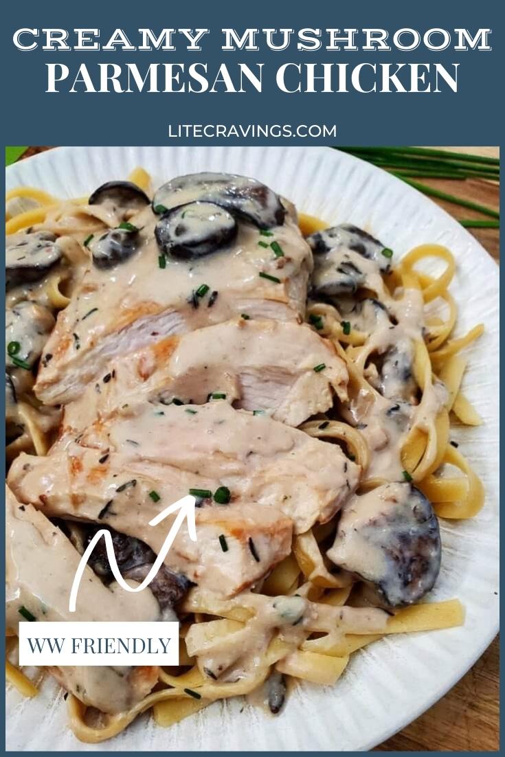 Creamy Mushroom Parmesan Chicken | Lite Cravings | WW Recipes