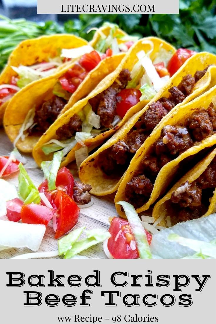 Baked Crispy Beef Tacos | Lite Cravings | WW Recipes