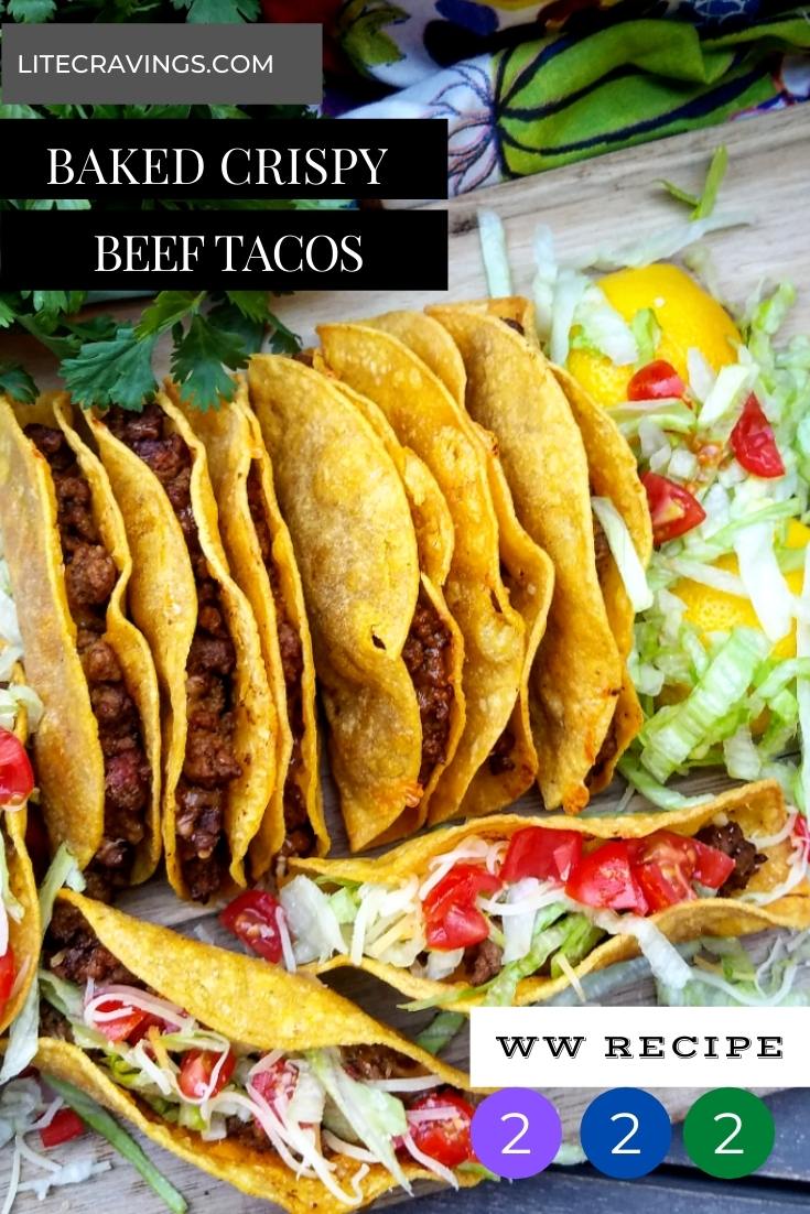 Baked Crispy Beef Tacos | Lite Cravings | WW Recipes