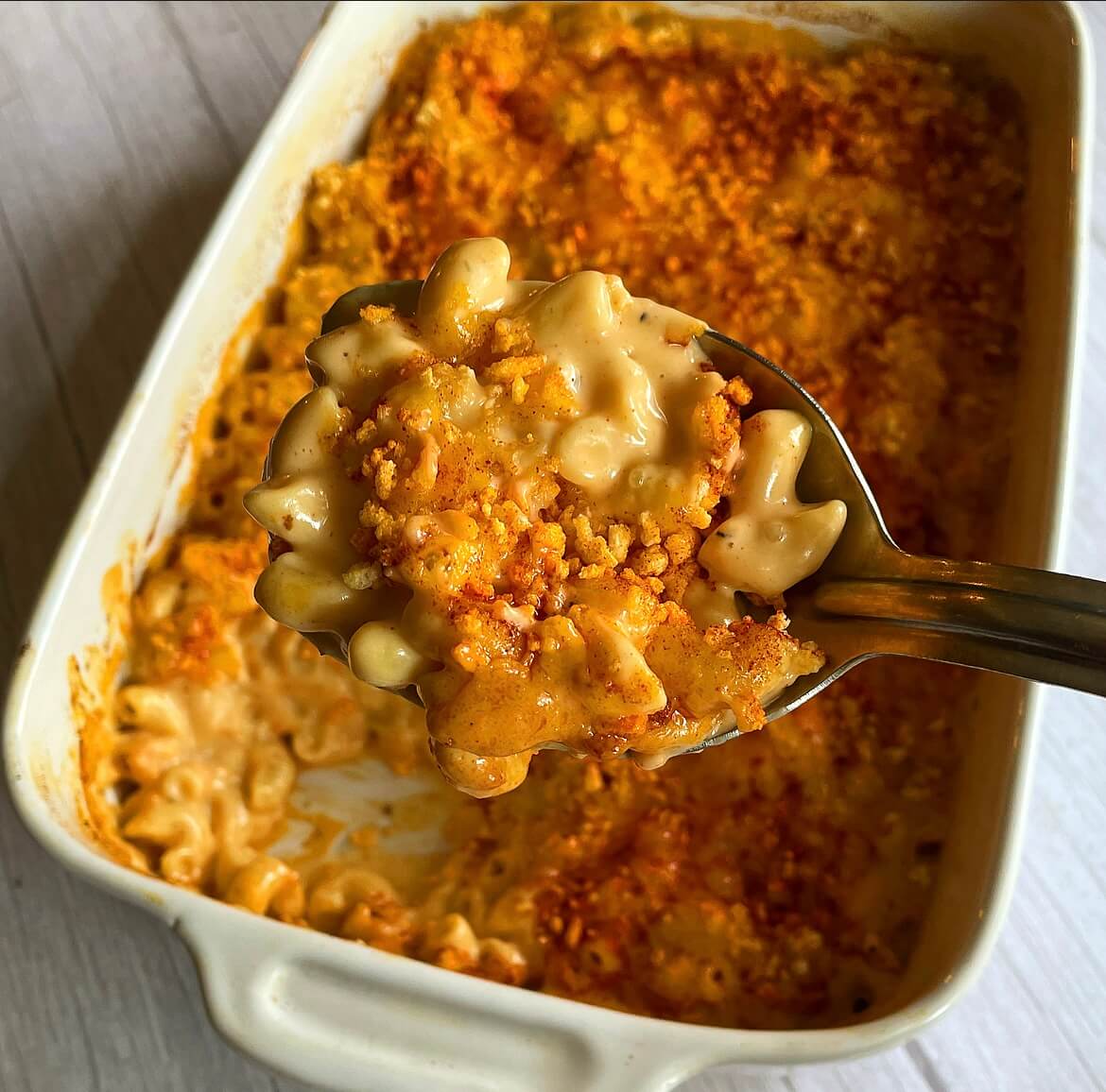 Lighter Baked Mac and Cheese image