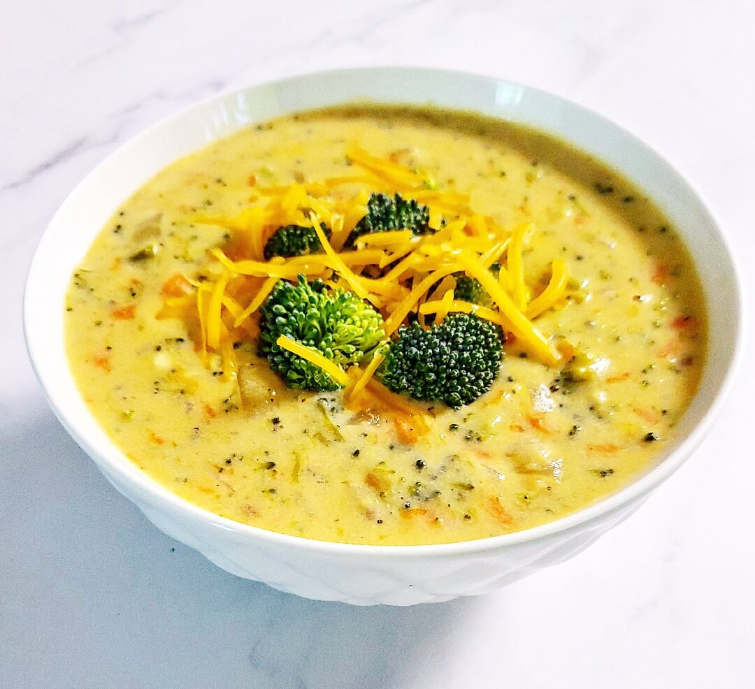 Lightened-Up Broccoli Cheddar Soup | Lite Cravings | Healthier Recipes