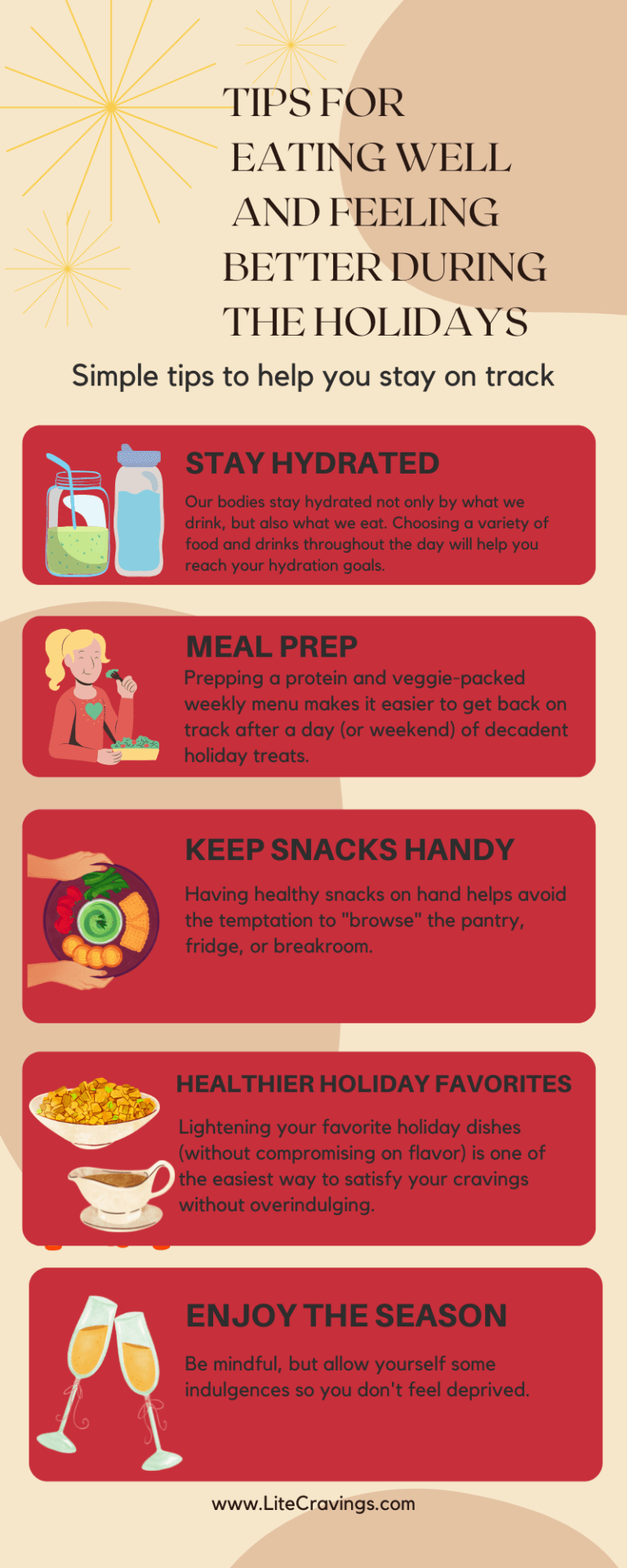 Tips For Eating Well and Feeling Better During the Holidays - Lite Cravings